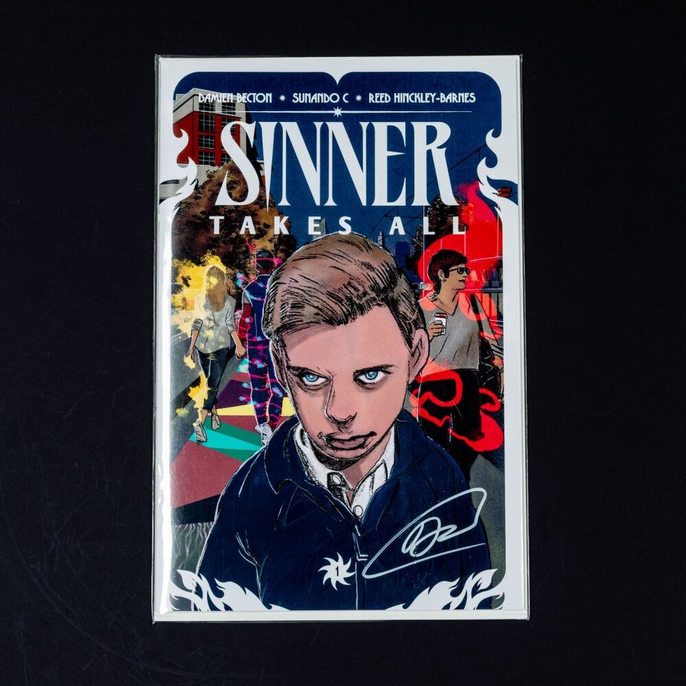 Sinner Takes All #1 Comic Book Signed Cover Bagged & Boarded Near Mint